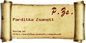 Parditka Zsanett névjegykártya